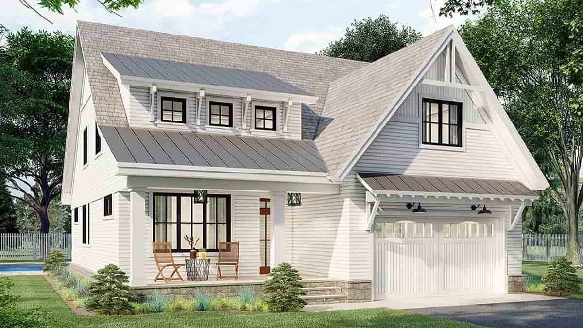 Farmhouse House Plan 41905 with 3 Beds, 3 Baths, 2 Car Garage Picture 2