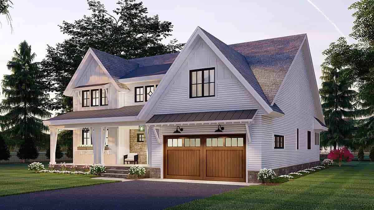 Farmhouse House Plan 41906 with 3 Beds, 3 Baths, 2 Car Garage Picture 1
