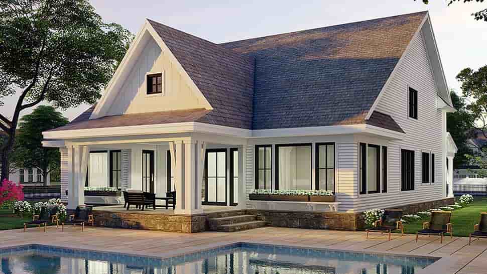 Farmhouse House Plan 41906 with 3 Beds, 3 Baths, 2 Car Garage Picture 4