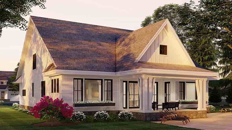 Farmhouse House Plan 41907 with 4 Beds, 4 Baths, 2 Car Garage Picture 3