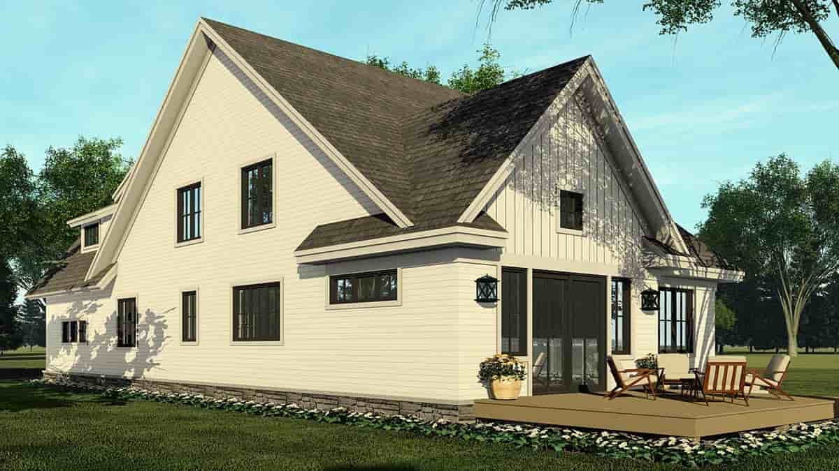Farmhouse House Plan 41908 with 4 Beds, 3 Baths, 2 Car Garage Picture 1
