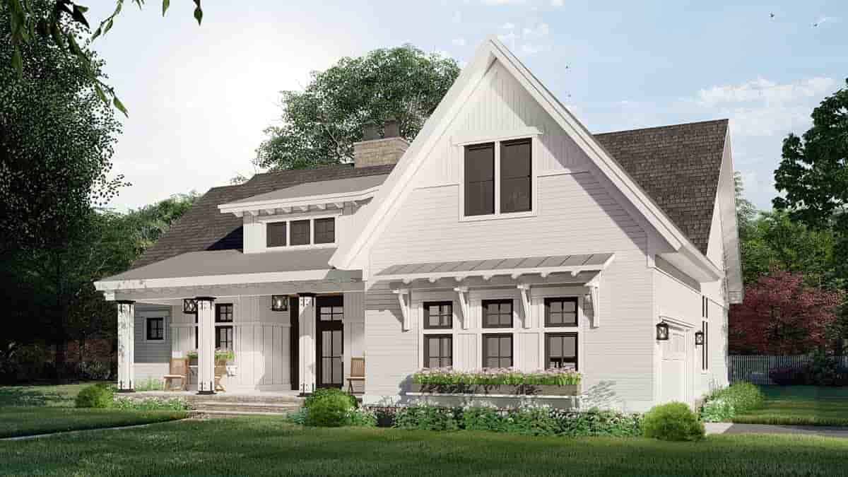 Farmhouse House Plan 41909 with 3 Beds, 2 Baths, 2 Car Garage Picture 1