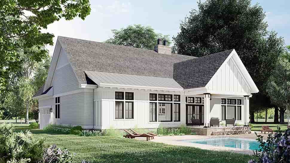 Farmhouse House Plan 41909 with 3 Beds, 2 Baths, 2 Car Garage Picture 3