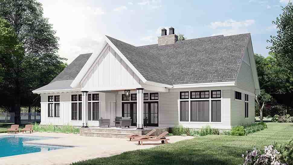 Farmhouse House Plan 41909 with 3 Beds, 2 Baths, 2 Car Garage Picture 4