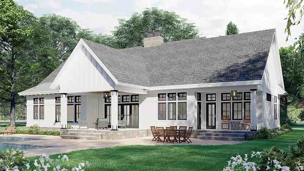 Farmhouse House Plan 41910 with 3 Beds, 3 Baths, 2 Car Garage Picture 4