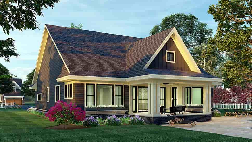 Farmhouse House Plan 41912 with 3 Beds, 3 Baths, 2 Car Garage Picture 3
