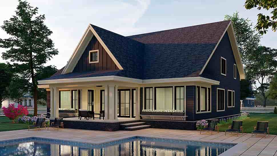 Farmhouse House Plan 41912 with 3 Beds, 3 Baths, 2 Car Garage Picture 4