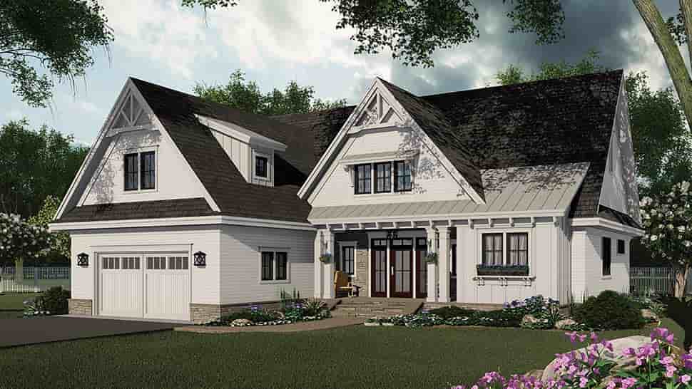 Country, Farmhouse House Plan 41919 with 3 Beds, 3 Baths, 2 Car Garage Picture 3
