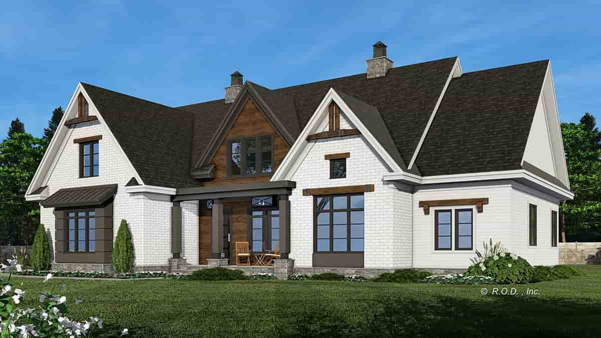 Country, Craftsman, Farmhouse House Plan 41924 with 5 Beds, 5 Baths, 2 Car Garage Picture 1