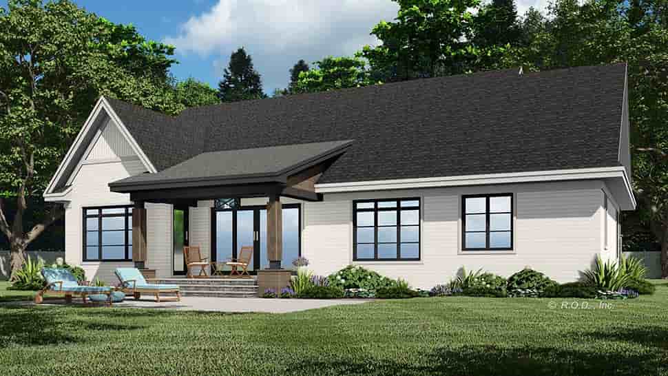 Country, Craftsman, Farmhouse, Traditional House Plan 41926 with 3 Beds, 2 Baths, 2 Car Garage Picture 4