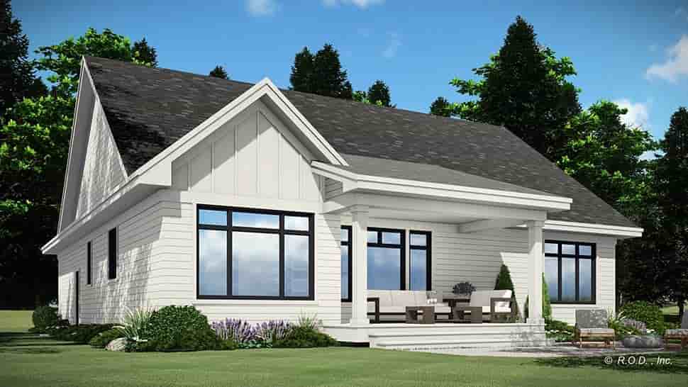 Contemporary, Farmhouse House Plan 41931 with 2 Beds, 2 Baths, 2 Car Garage Picture 4