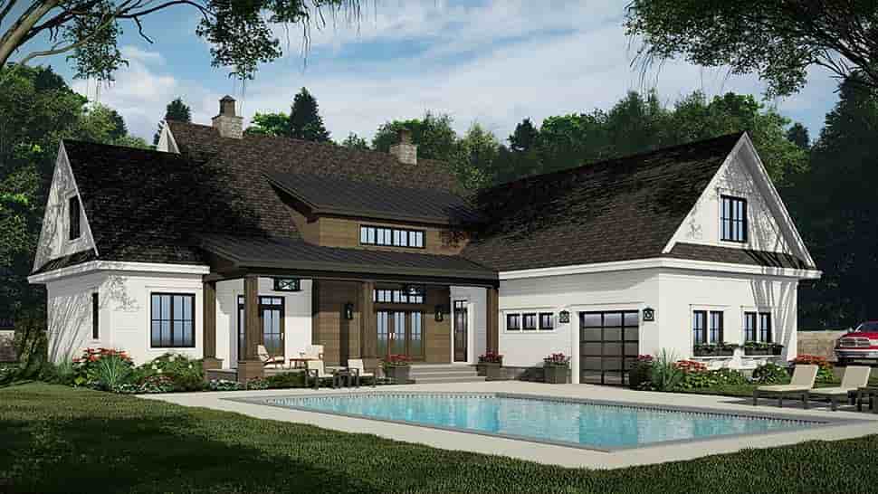 Country, Farmhouse House Plan 41946 with 3 Beds, 4 Baths, 3 Car Garage Picture 3