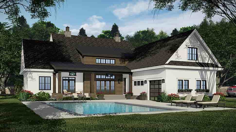 Country, Farmhouse House Plan 41946 with 3 Beds, 4 Baths, 3 Car Garage Picture 4