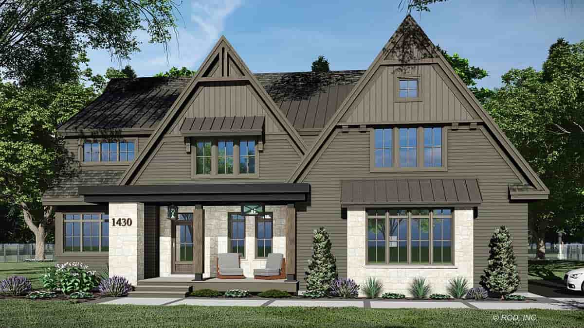 Country, Craftsman, Farmhouse, Traditional House Plan 41953 with 4 Beds, 4 Baths, 3 Car Garage Picture 1