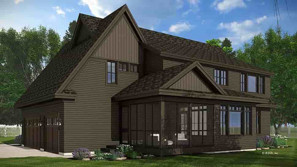 Country, Craftsman, Farmhouse, Traditional House Plan 41953 with 4 Beds, 4 Baths, 3 Car Garage Picture 2
