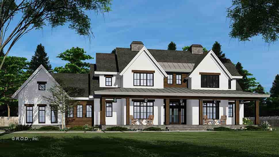 Country, Craftsman, Farmhouse House Plan 41954 with 5 Beds, 4 Baths, 3 Car Garage Picture 3