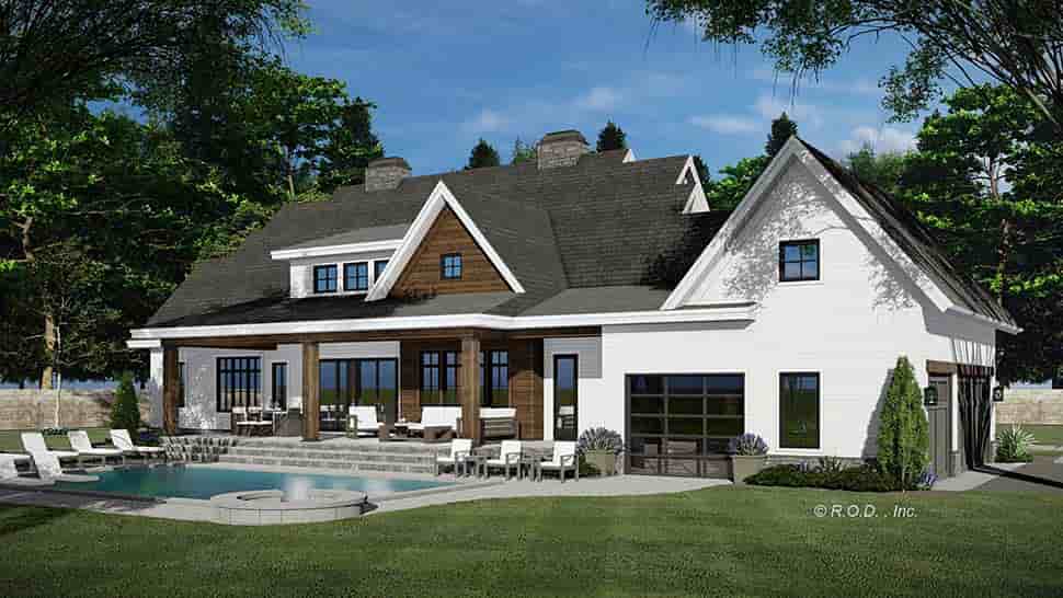 Country, Craftsman, Farmhouse House Plan 41954 with 5 Beds, 4 Baths, 3 Car Garage Picture 4