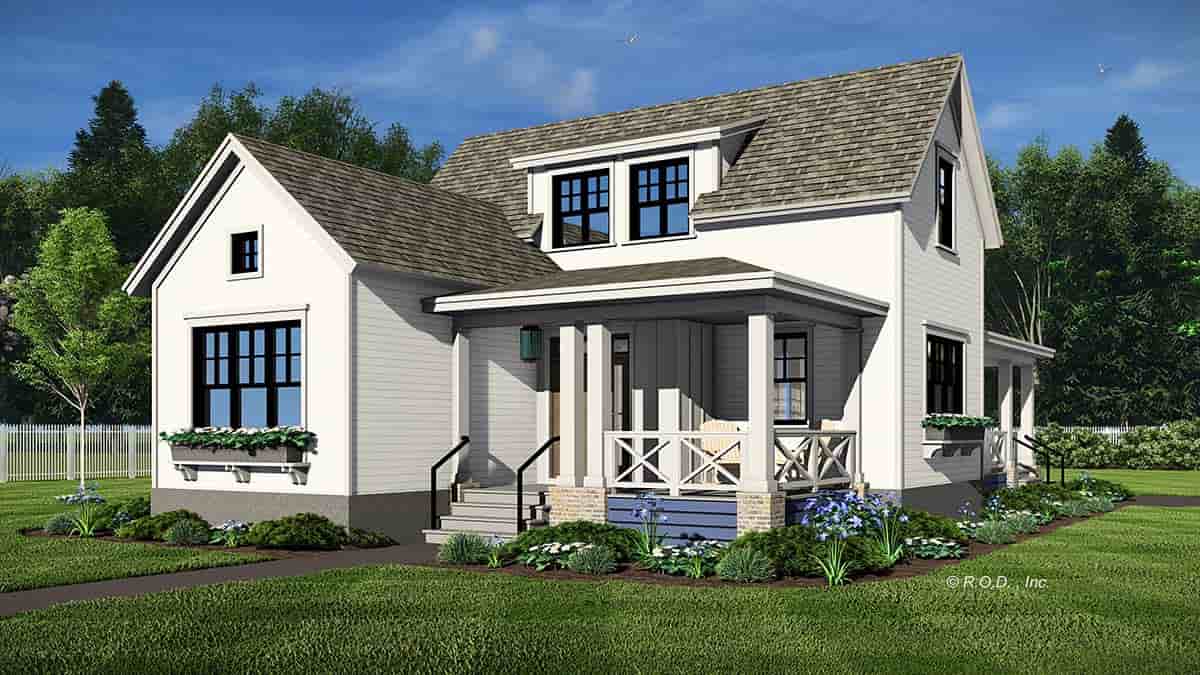 Cottage, Country, Farmhouse House Plan 41969 with 3 Beds, 4 Baths Picture 1
