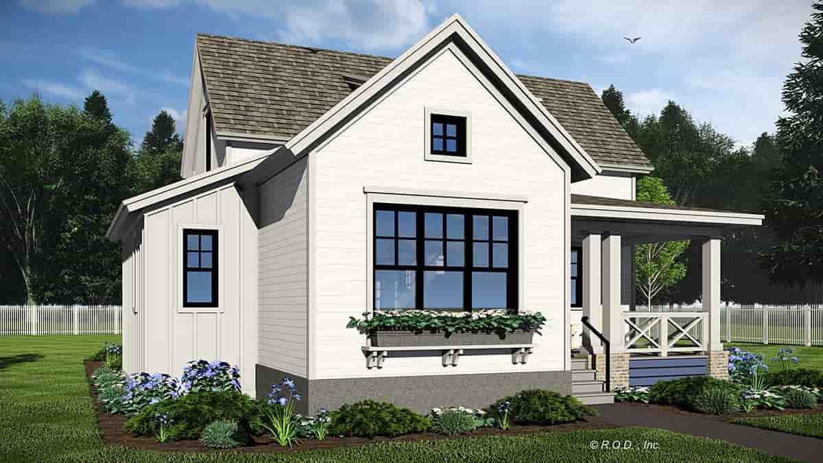 Cottage, Country, Farmhouse House Plan 41969 with 3 Beds, 4 Baths Picture 2