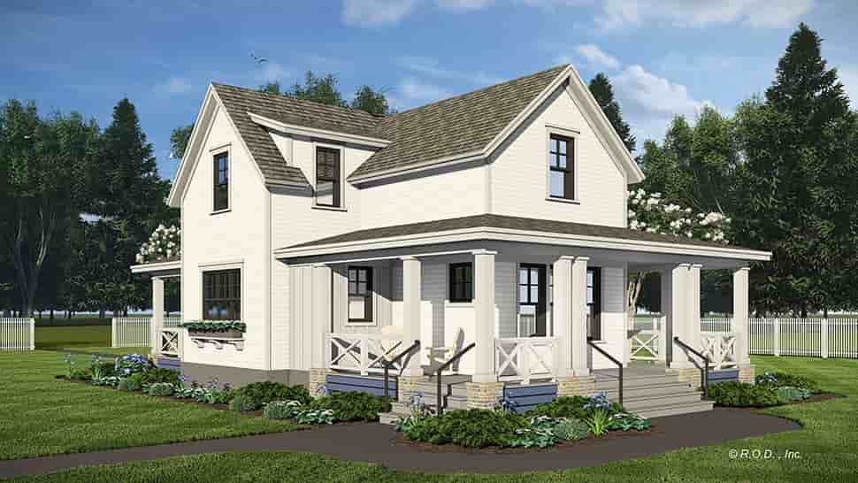 Cottage, Country, Farmhouse House Plan 41969 with 3 Beds, 4 Baths Picture 36