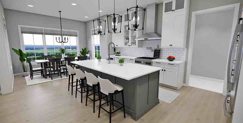 Country, Farmhouse, New American House Plan 41973 with 4 Beds, 4 Baths, 2 Car Garage Picture 28