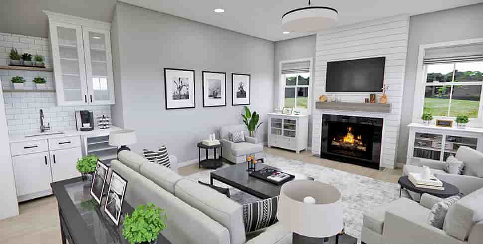 Country, Farmhouse, New American House Plan 41973 with 4 Beds, 4 Baths, 2 Car Garage Picture 32