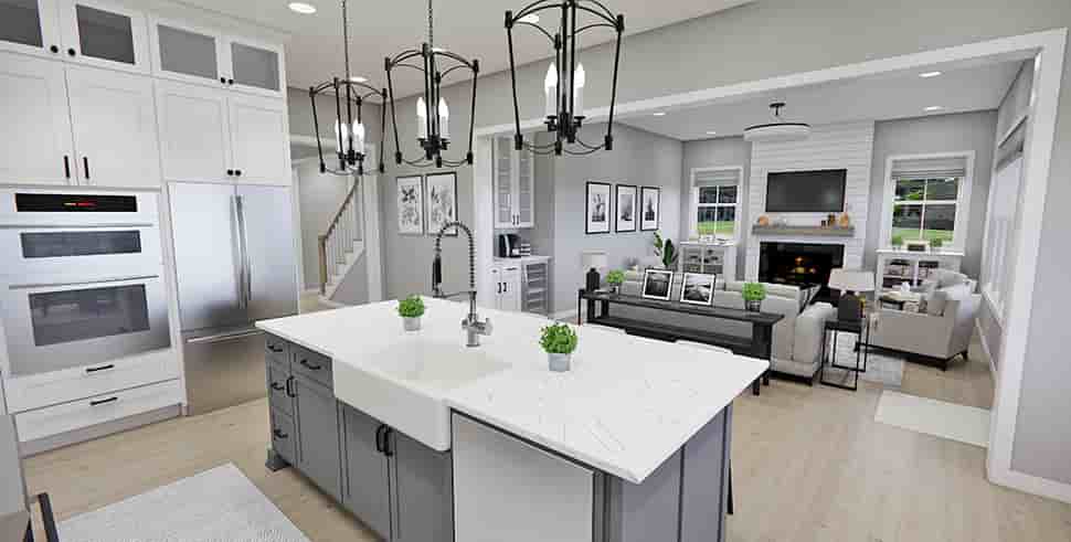 Country, Farmhouse, New American House Plan 41973 with 4 Beds, 4 Baths, 2 Car Garage Picture 36