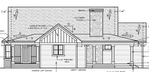 Cottage, Farmhouse, Ranch, Traditional House Plan 42504 with 3 Beds, 2 Baths Picture 1