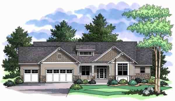 Craftsman, Traditional House Plan 42505 with 2 Beds, 2 Baths, 3 Car Garage Picture 9
