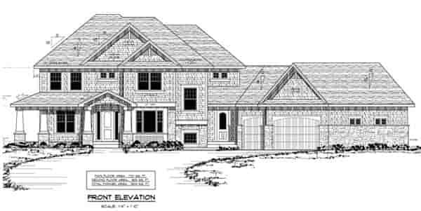 Traditional House Plan 42522 with 4 Beds, 4 Baths, 3 Car Garage Picture 13