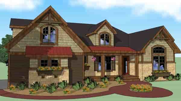 Craftsman House Plan 42615 with 3 Beds, 4 Baths, 2 Car Garage Picture 2