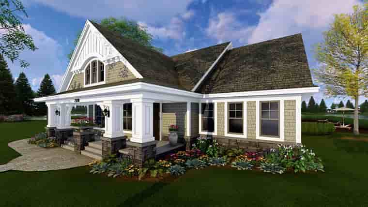 Bungalow, Cottage, Craftsman, Traditional House Plan 42618 with 3 Beds, 2 Baths, 2 Car Garage Picture 1