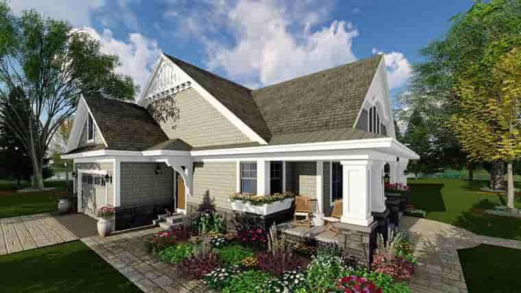 Bungalow, Cottage, Craftsman, Traditional House Plan 42618 with 3 Beds, 2 Baths, 2 Car Garage Picture 2