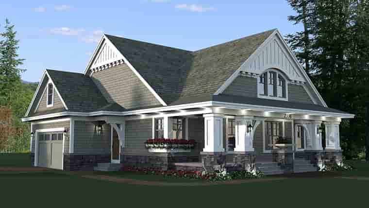 Bungalow, Cottage, Craftsman, Traditional House Plan 42618 with 3 Beds, 2 Baths, 2 Car Garage Picture 4