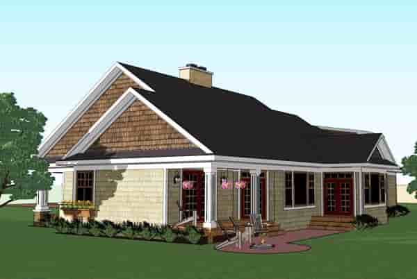 Craftsman, Traditional House Plan 42619 with 3 Beds, 3 Baths, 2 Car Garage Picture 3