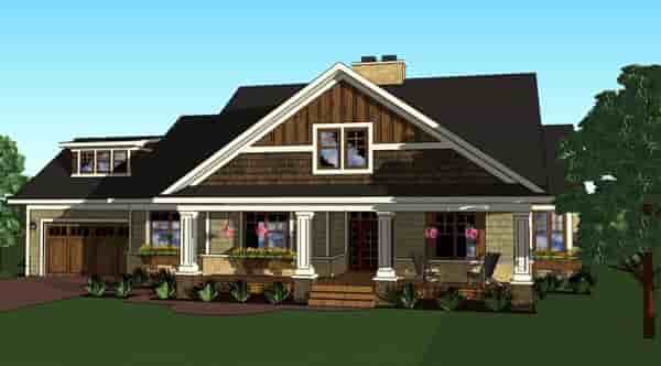 Craftsman, Traditional House Plan 42619 with 3 Beds, 3 Baths, 2 Car Garage Picture 4