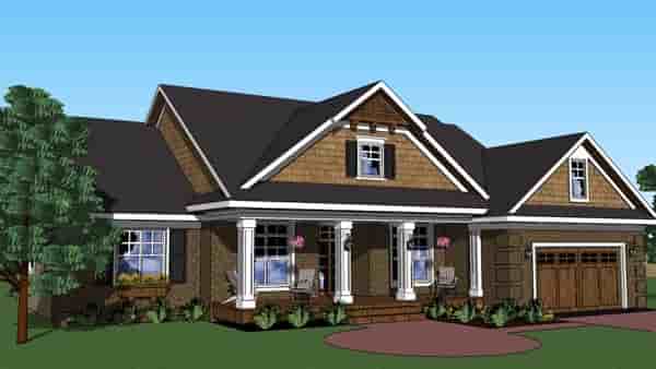 Traditional House Plan 42620 with 3 Beds, 2 Baths, 2 Car Garage Picture 2