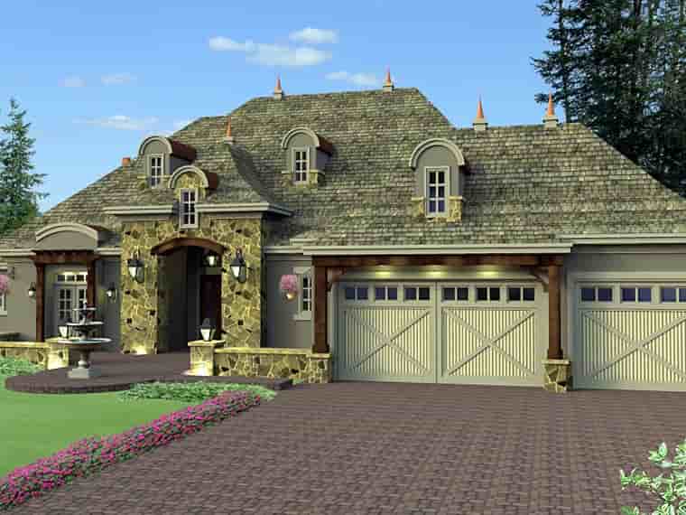 House Plan 42649 with 4 Beds, 4 Baths, 3 Car Garage Picture 2