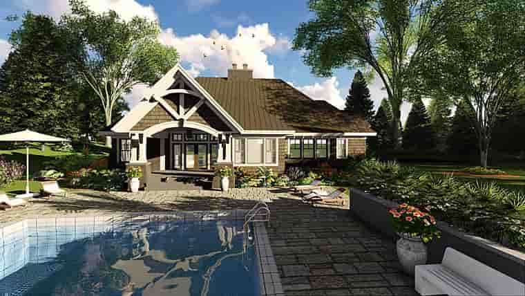 Bungalow, Cottage, Craftsman, French Country, Tudor House Plan 42676 with 4 Beds, 3 Baths, 2 Car Garage Picture 3