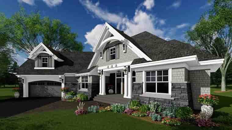 Bungalow, Cottage, Craftsman, French Country, Tudor House Plan 42679 with 4 Beds, 3 Baths, 2 Car Garage Picture 3