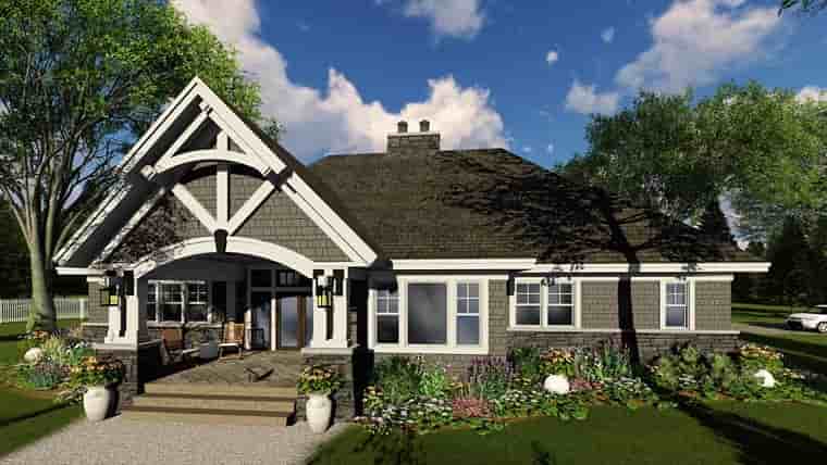 Bungalow, Cottage, Country, Craftsman, Tudor House Plan 42680 with 3 Beds, 3 Baths, 2 Car Garage Picture 5