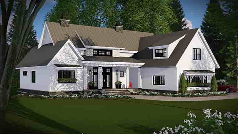 Country, Farmhouse, Traditional House Plan 42683 with 4 Beds, 3 Baths, 3 Car Garage Picture 1