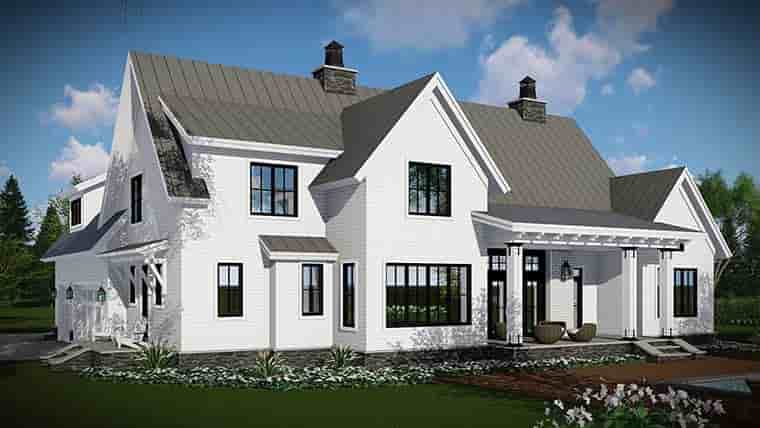 Country, Farmhouse, Traditional House Plan 42683 with 4 Beds, 3 Baths, 3 Car Garage Picture 2
