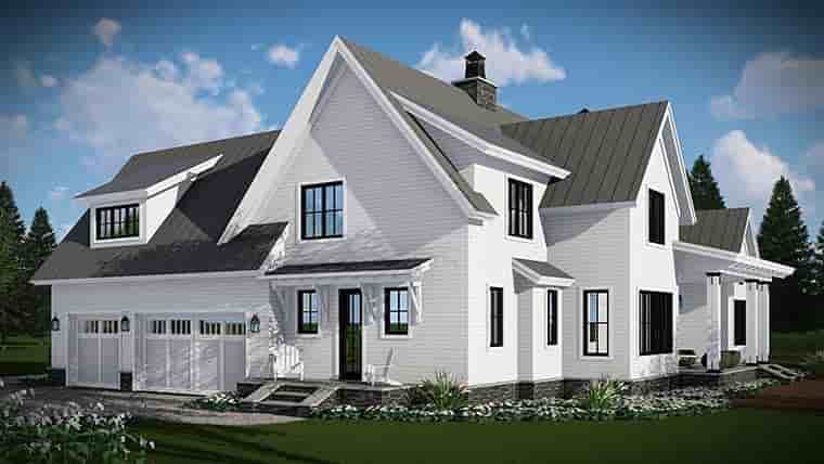 Country, Farmhouse, Traditional House Plan 42683 with 4 Beds, 3 Baths, 3 Car Garage Picture 3