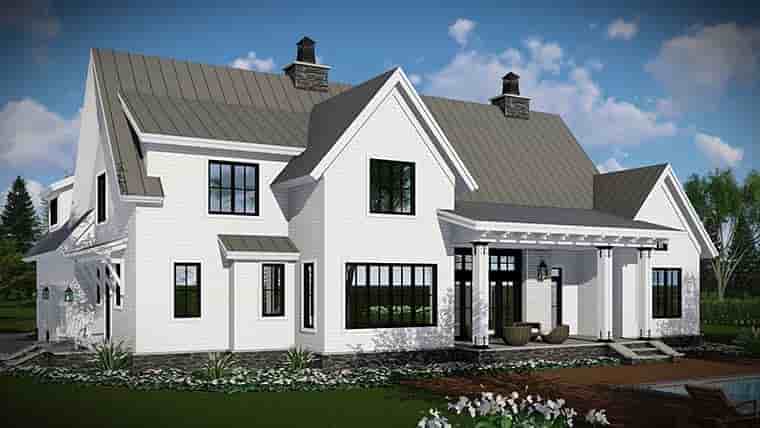 Country, Farmhouse, Traditional House Plan 42683 with 4 Beds, 3 Baths, 3 Car Garage Picture 4