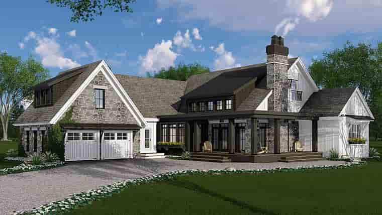 Bungalow, Cottage, Country, Craftsman, Farmhouse, Traditional House Plan 42685 with 3 Beds, 3 Baths, 2 Car Garage Picture 1