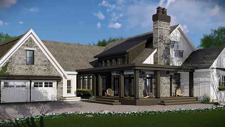 Bungalow, Cottage, Country, Craftsman, Farmhouse, Traditional House Plan 42685 with 3 Beds, 3 Baths, 2 Car Garage Picture 3