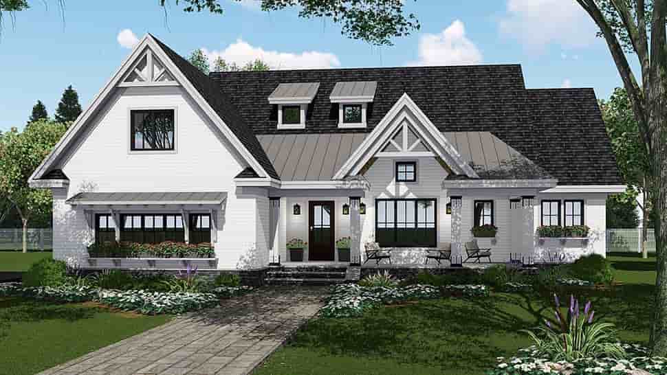 Bungalow, Country, Craftsman, Farmhouse, Traditional House Plan 42694 with 4 Beds, 4 Baths, 2 Car Garage Picture 3