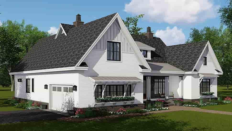 Country, Craftsman, Farmhouse House Plan 42697 with 4 Beds, 4 Baths, 2 Car Garage Picture 2