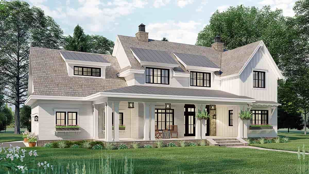 Country House Plan 42699 with 4 Beds, 4 Baths, 2 Car Garage Picture 2